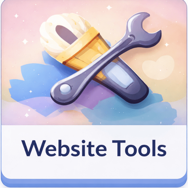 Website tools category icon with wrench and paintbrush